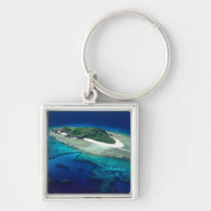 Porte-clés Île Eori, îles Mamanuca, Fidji - vue aérienne