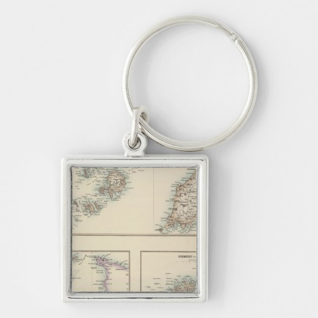 Porte-clés Îles Anglo-Normandes, îles Scilly et île de Man (Devant)