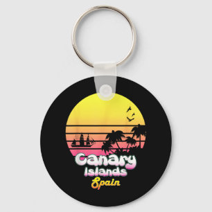 Porte-clés Îles Canaries Espagne Vacances Souvenir Cadeau d'é