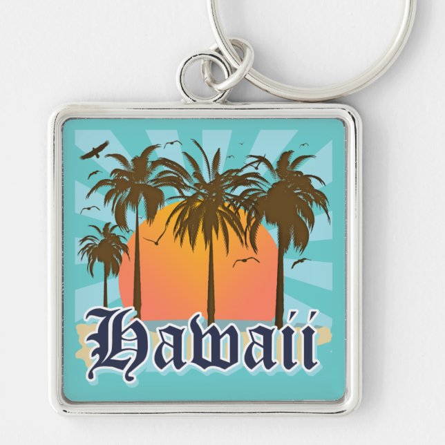 Porte-clés Îles hawaïennes Sourvenir d'Hawaï (Devant)