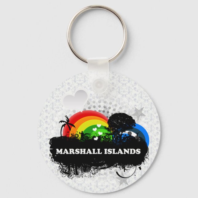 Porte-clés Îles Marshall aux fruits mignons (Recto)
