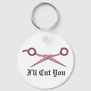 Porte-clés I'll Cut You (Pink Hair Cutting Scissors)