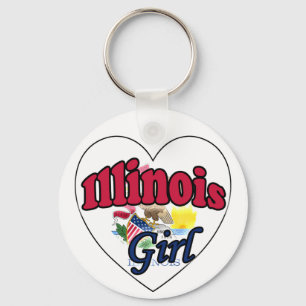 Porte-clés Illinois Girl
