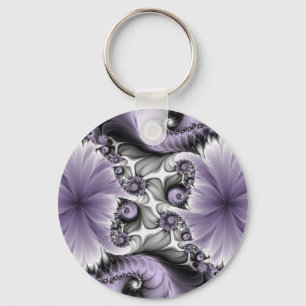 Porte-clés Illusion de lilas Art floral abstrait fractal Fant