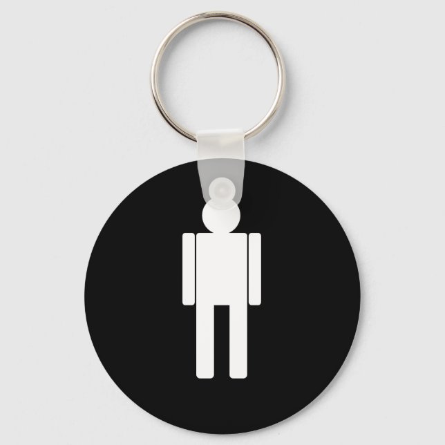 Porte-clés Illustration271 MAN CARTOON BATHROOM DOOR SIGN (Recto)