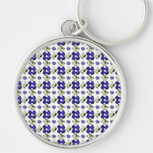 Porte-clés Illustration couleur Formes élégantes, Gris et Ble