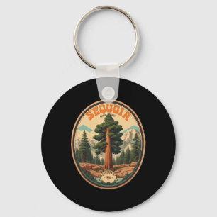 Porte-clés Illustration d'arbre du parc national de Sequoia R