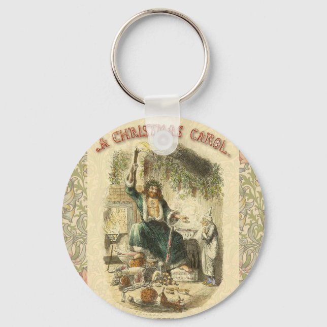 Porte-clés Illustration d'art de l'impression de Scrooge Chri (Recto)