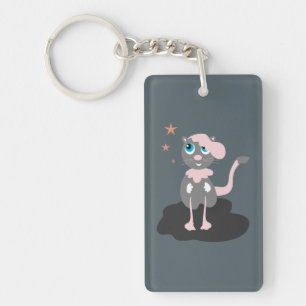 Porte-clés Illustration de chat pour enfants, mignon kitty de