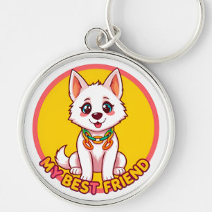 Porte-clés Illustration de chien adorable