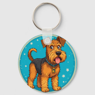 Porte-clés Illustration de chien de dessin animé adorable
