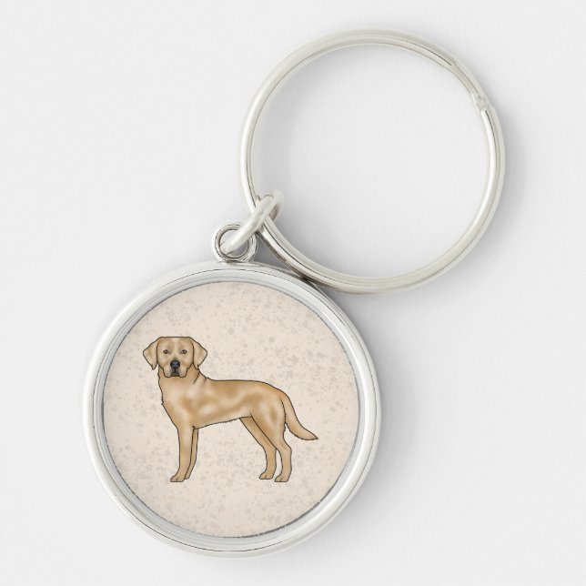 Porte-clés Illustration de chien de dessin animé Labrador Ret (Devant)