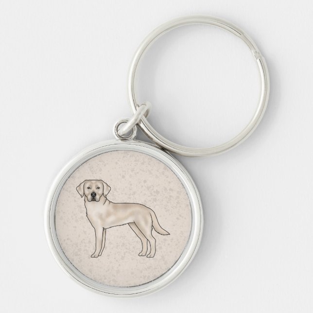 Porte-clés Illustration de chien de dessin animé Labrador Ret (Devant)