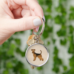 Porte-clés Illustration de chien de dessin animé mignon Aired