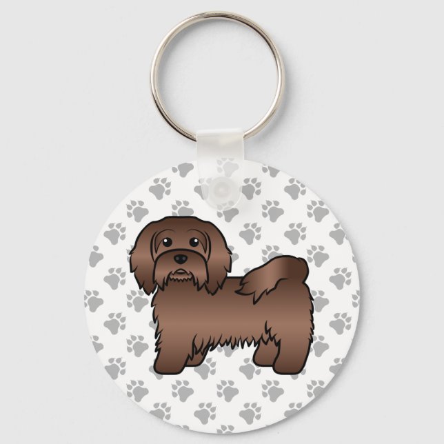 Porte-clés Illustration de chien de dessin animé mignon Havan (Recto)