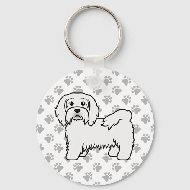 Porte-clés Illustration de chien de dessin animé mignon Havan (Recto)