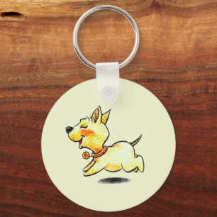 Porte-clés Illustration de chien mignon en train de courir po