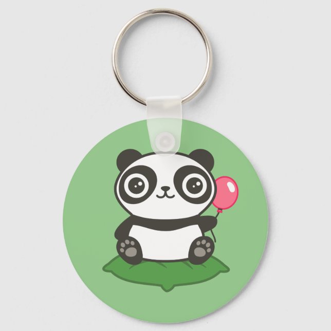 Porte-clés Illustration de Cute Panda (Recto)