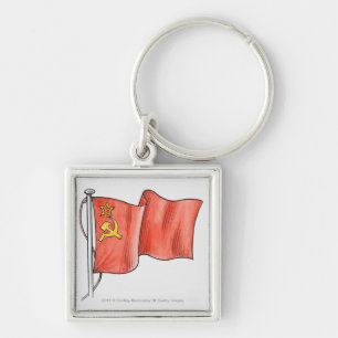 Porte-clés Illustration de drapeau soviétique