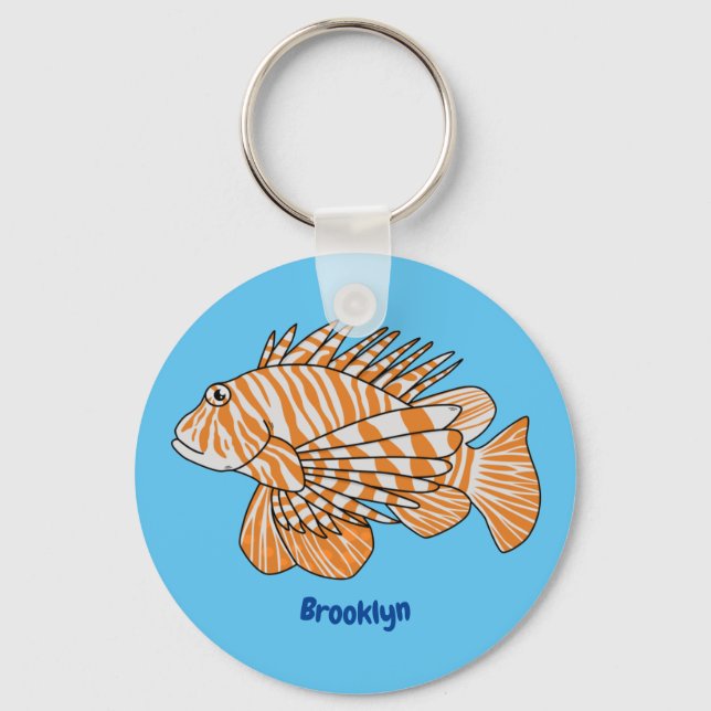 Porte-clés Illustration de Happy lionfish (Recto)