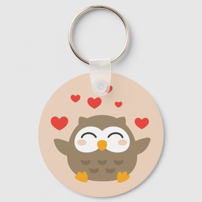 Porte-clés Illustration de I Owl You (Recto)