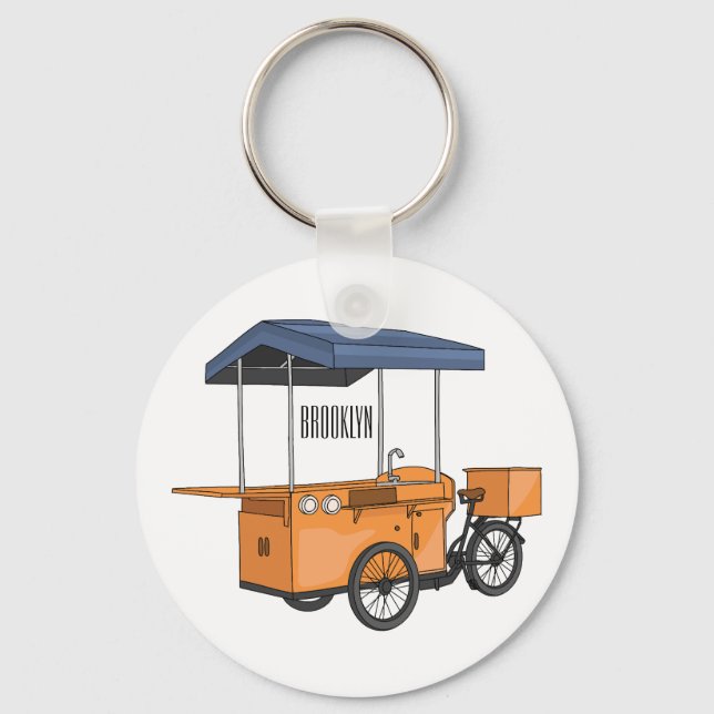 Porte-clés Illustration de la carotte de vélo (Recto)