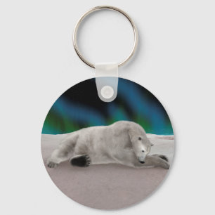 Porte-clés Illustration de la nature arctique de l'ours polai