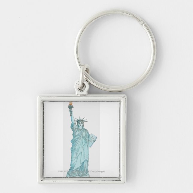 Porte-clés Illustration de la statue de la liberté (Devant)