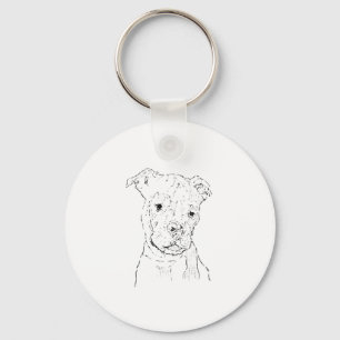 Porte-clés Illustration de l'Am Staffordshire Terrier