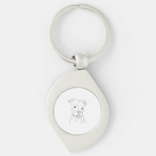 Porte-clés Illustration de l'Am Staffordshire Terrier