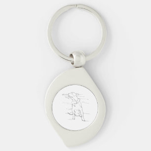 Porte-clés Illustration de l'Amstaff