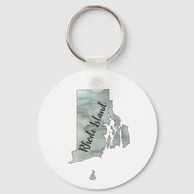 Porte-clés Illustration de l'État de Rhode Island (Recto)