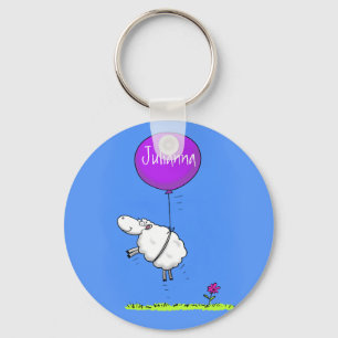 Porte-clés Illustration de l'humour en ballons de mouton mign