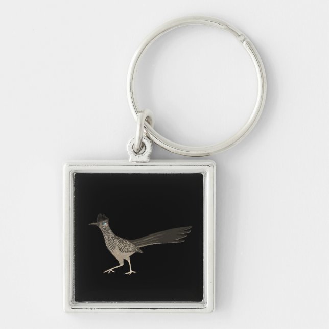 Porte-clés Illustration de l'oiseau cool Roadrunner (Devant)