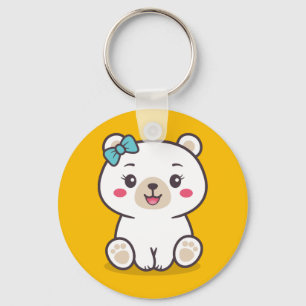 Porte-clés Illustration de l'ours en peluche