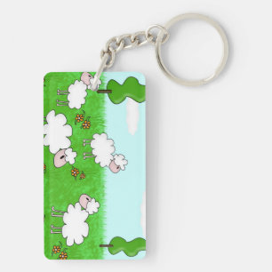 Porte-clés Illustration de moutons mignons pour enfants