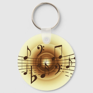Porte-clés Illustration de notes musicales