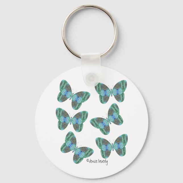 Porte-clés Illustration de papillon à bijoux (Recto)