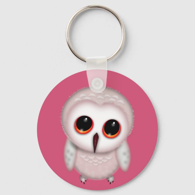 Porte-clés Illustration de petite chouette mignonne (Recto)