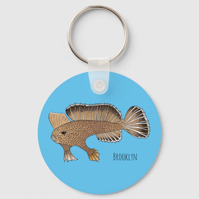 Porte-clés Illustration de poisson à main (Recto)