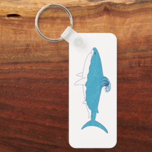 Porte-clés Illustration de requin avec nom