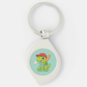 Porte-clés Illustration de sport de dinosaure de baseball mig