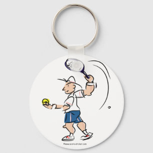 Porte-clés Illustration de tennis sur le porte - clé