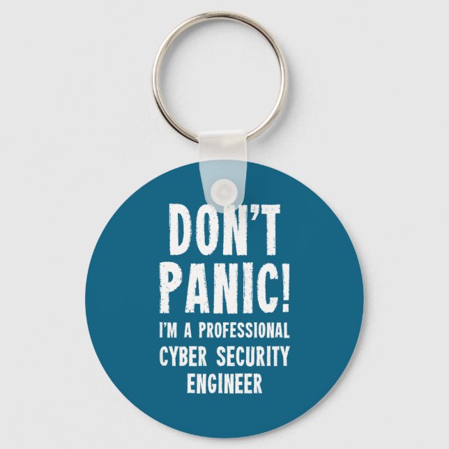 Porte-clés Illustration d'ingénieur en cybersécurité (Recto)