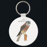Porte-clés Illustration d'oiseau américain Kestrel<br><div class="desc">Illustration American Kestrel pour les amateurs d'oiseaux.</div>