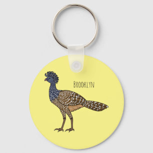 Porte-clés Illustration d'oiseau de curassow
