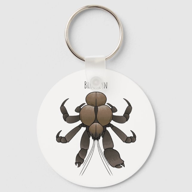 Porte-clés Illustration du crabe de coco (Recto)
