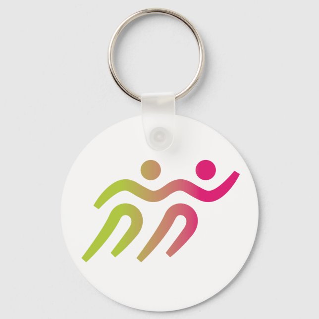 Porte-clés illustration du groupe de coureurs (Recto)