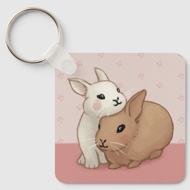 Porte-clés Illustration du lapin mignon (Recto)