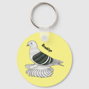 Porte-clés Illustration du pigeon pigeon du Bouclier de Saxon